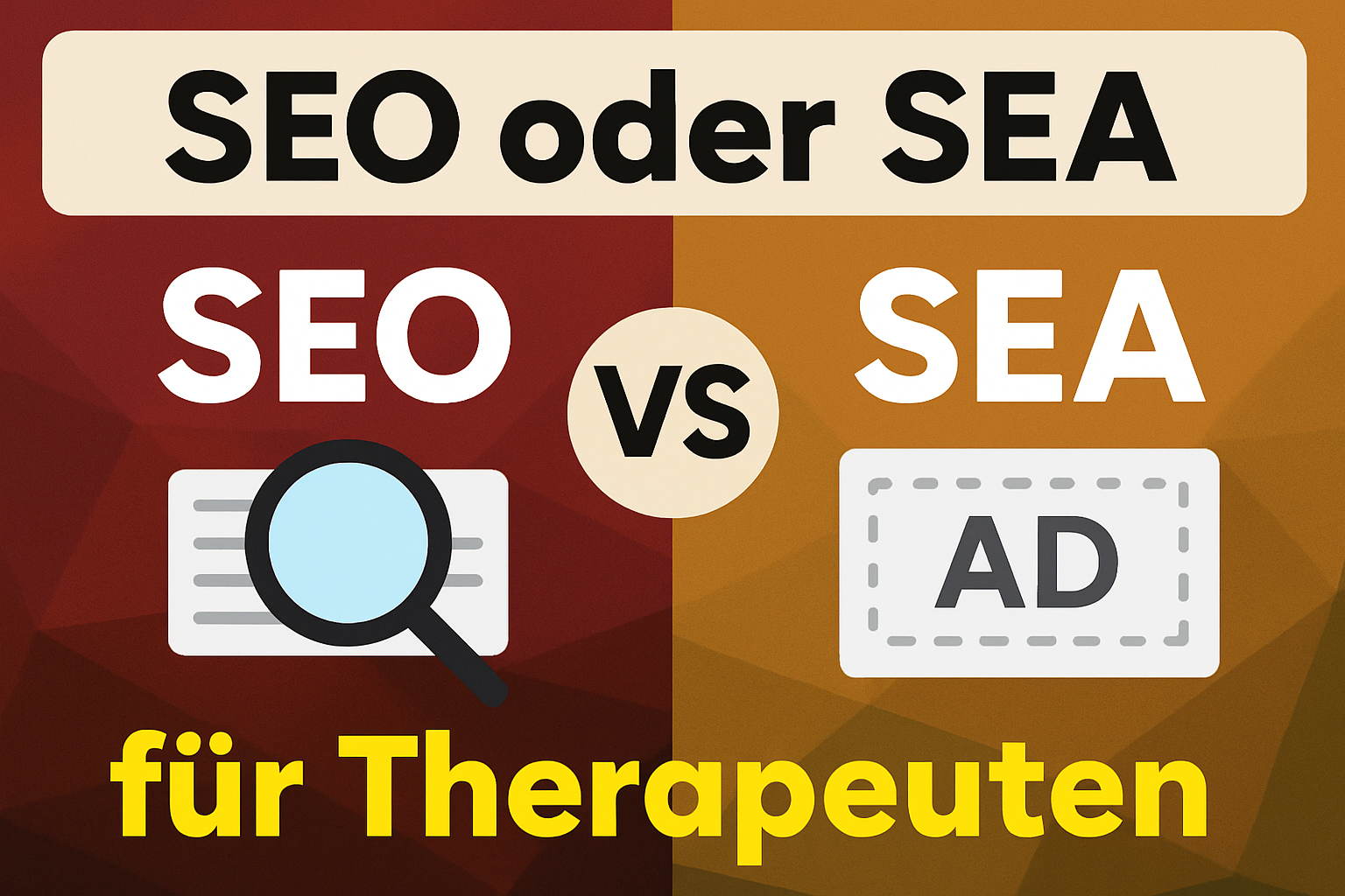 Was ist besser für Therapeuten? SEO vs SEA